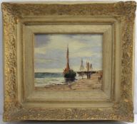 Leo Hohlfeld (1872-1951) Fischerboote am Strand