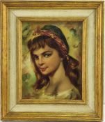 Willi DEPRÉ (1922-1995) Porträt 'Junge Frau mit Haarband'