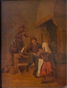 David II TENIERS (1610-1690), spätere Nachfolge, Tanz in der Bauernstube, Öl/Holz, rücks. bez. Wilh.