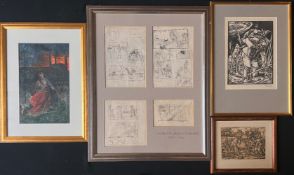 Verschiedene Werke aus der Schiestl Familie: Matthäus SCHIESTL (1869-1939), Skizzen zum 