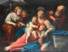 Domenico ZAMPIERI (1581-1641) Nachfolge, Heilige Familie mit dem Jesusknaben und dem kleinen