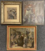 Erwin FREYTAG (1901-1940 Berliner Maler), 3 Darstellungen von Berliner Tanzscenen, 2 x Öl/Lwd und