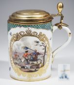 Großer MEISSEN Walzenkrug. MEISSEN 19. Jahrhundert.