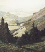 PIPPEL, Otto. Blick auf die Birgsau bei Oberstdorf