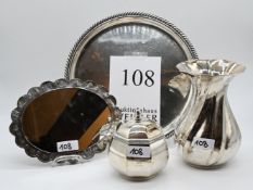 1 Konvolut Tischwaren/Dekorationsobjekte Silber 800/835, versi. u.a.: