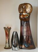 1 Posten Keramik/Glasobjekte z.T. besch. geklebt H bis ca. 53 cm Asp.