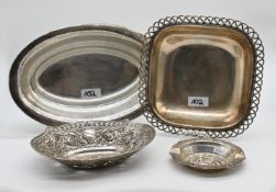 1 Schale Silber 835 deutsch, BRUCKMANN & SÖHNE, Heilbronn, Hammerschlagdekor,