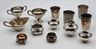 1 Konvolut Tischwaren Silber 830/835, 925 u.a. min. versi. Deutschland, England, Österreich Ungarn u