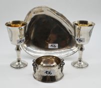 2 Weinbecher/-pokale Sterlingsilber England, 1979, Broadway and Co. Birmingham,
