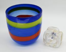 1 Posten Glasobjekte z.T. besch. Sign B. Novak jr. 1985 und Bout Johansen 1995 Schweden Rosenthal As