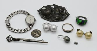 1 Konv. Schmuck/1 Uhr je Silber