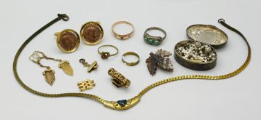 3 Teile Schmuck je GG 14ct.