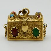 1 Anhänger wohl ungest./wohl GG 18ct. "Schatzkästchen"