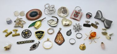 1 Stück Zahngold/-reste, 1 Konv. Schmuck Si. (ca. 10 Teile), Mode/Metall u.a.,