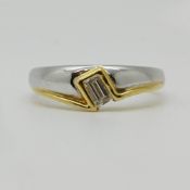 1 Damenring GG/WG 18ct.