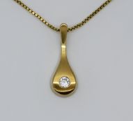 1 Kette und 1 Anhänger je GG 14ct. wohl mit passender Juwelenpasskopie: