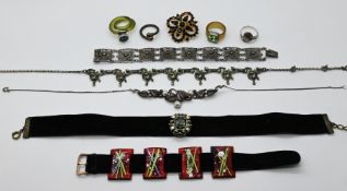 1 Konvolut Schmuck Silber (ca. 6 Teile), Mode/Metall u.a. z.B. Vanessa BARONI, je Asp./Gsp. in Etui