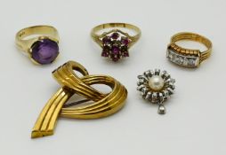 1 Konv. Schmuck GG/WG je 14ct.,