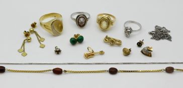 1 Konv. Schmuck wohl vollständig GG/WG 14ct.