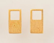 Paar Ohrstecker, 18 K GG,