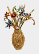 Brosche, 750 GG und WG,