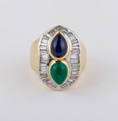 Ring, 18 K GG und WG,