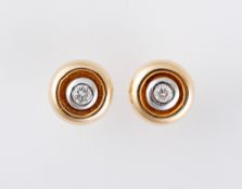 Paar Ohrstecker, 585 GG und WG,