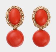 Paar Ohrclips, 750 GG,