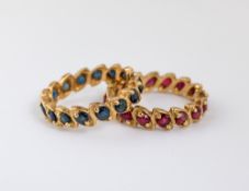 Zwei Ringe, 14 K GG,