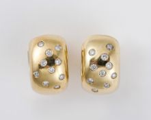 Paar Creolen, 585 GG,