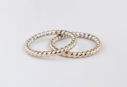 Paar Beisteckringe, 750 WG,