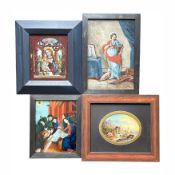 4 Hinterglasbilder (18.Jh./19.Jh./20. Jh.))