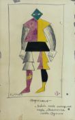 Kazimir Malevich (1879-1935), Costume Design, The Enemy for the opera Victory over the Sun, 1913