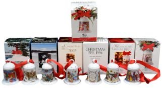 Konvolut sieben Weihnachtsglocken