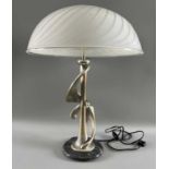 Studio Ottaviani Tischlampe 2 Punze Silber 800 Möwe ca. 63cm hoch