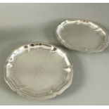 Silber 835 zwei Untersetzer Platzteller, wohl Wilkens 7570, Gesamtgewicht ca. 95 Gramm