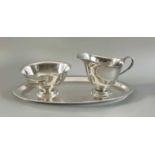 Silber 835 Wilkens 3 teiliges Sahne Zucker Set Gesamtgewicht ca. 208 Gramm