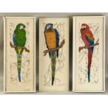 Philipp, Martin Erich (1887-1978), drei Farbholzschnitte Papageien, handsigniert
