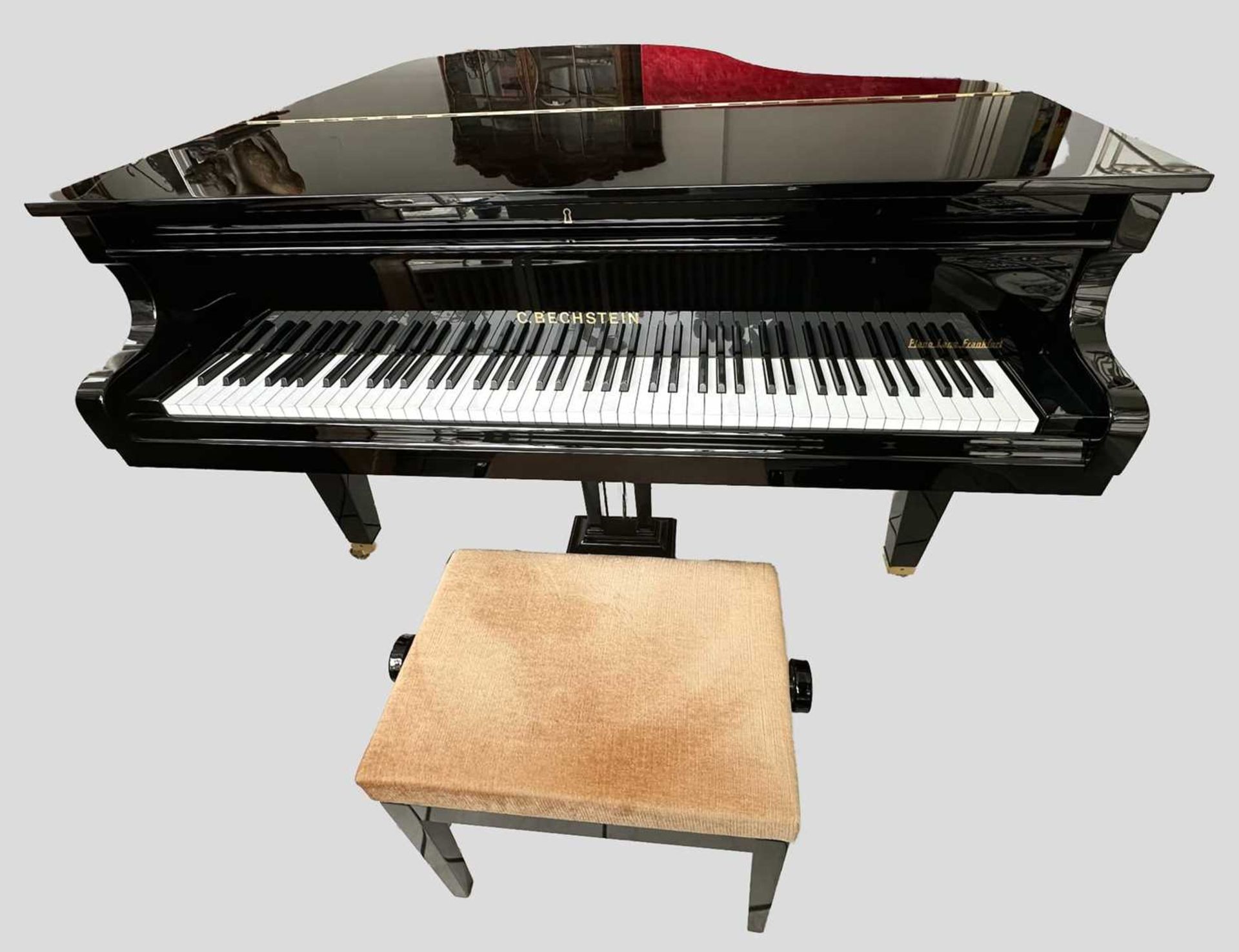 Bechstein Flügel / Stutzflügel L 165 schwarz poliert, Baujahr ca. 1983 mit Rechnung über 35000 DM - Bild 2 aus 11