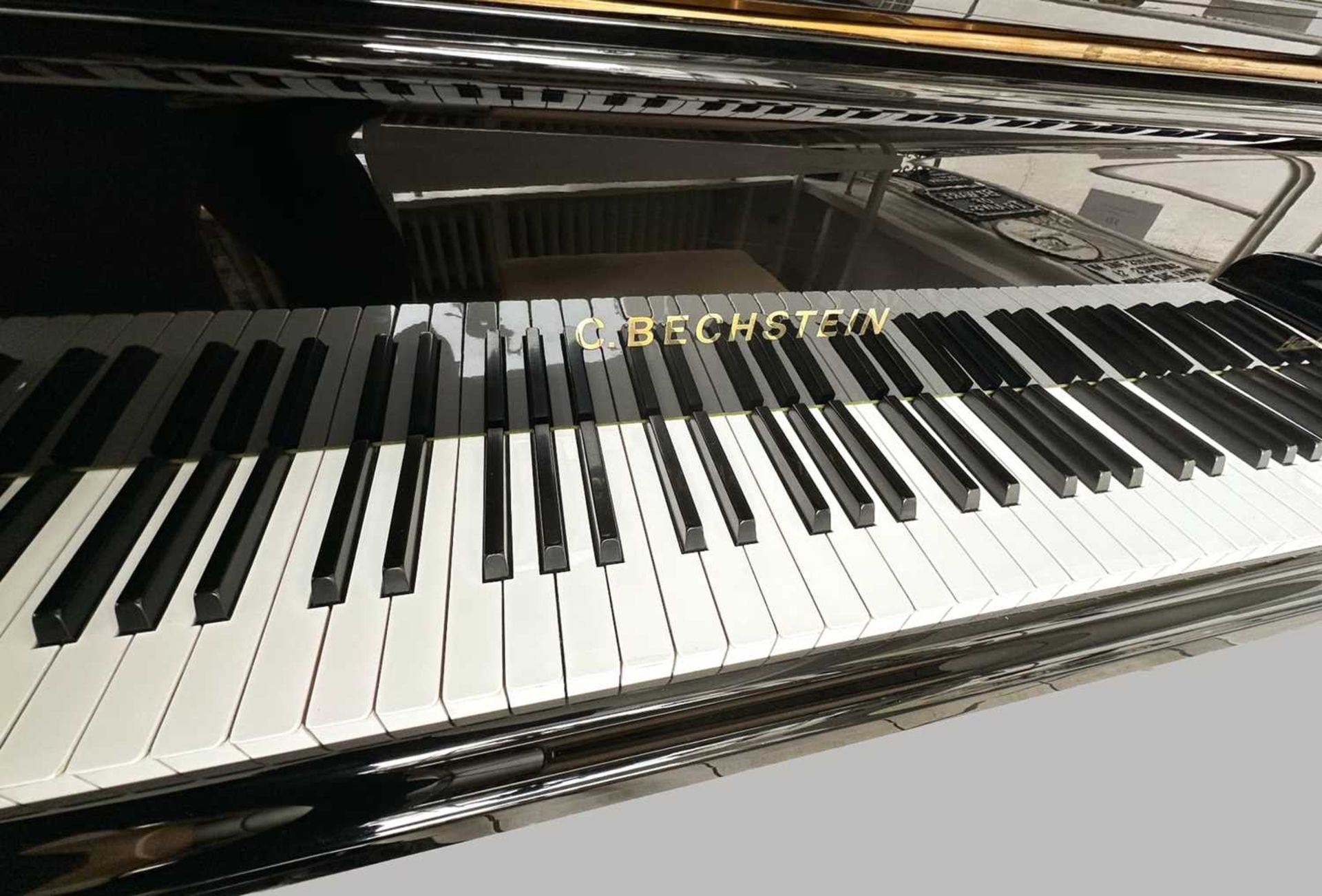 Bechstein Flügel / Stutzflügel L 165 schwarz poliert, Baujahr ca. 1983 mit Rechnung über 35000 DM - Bild 3 aus 11