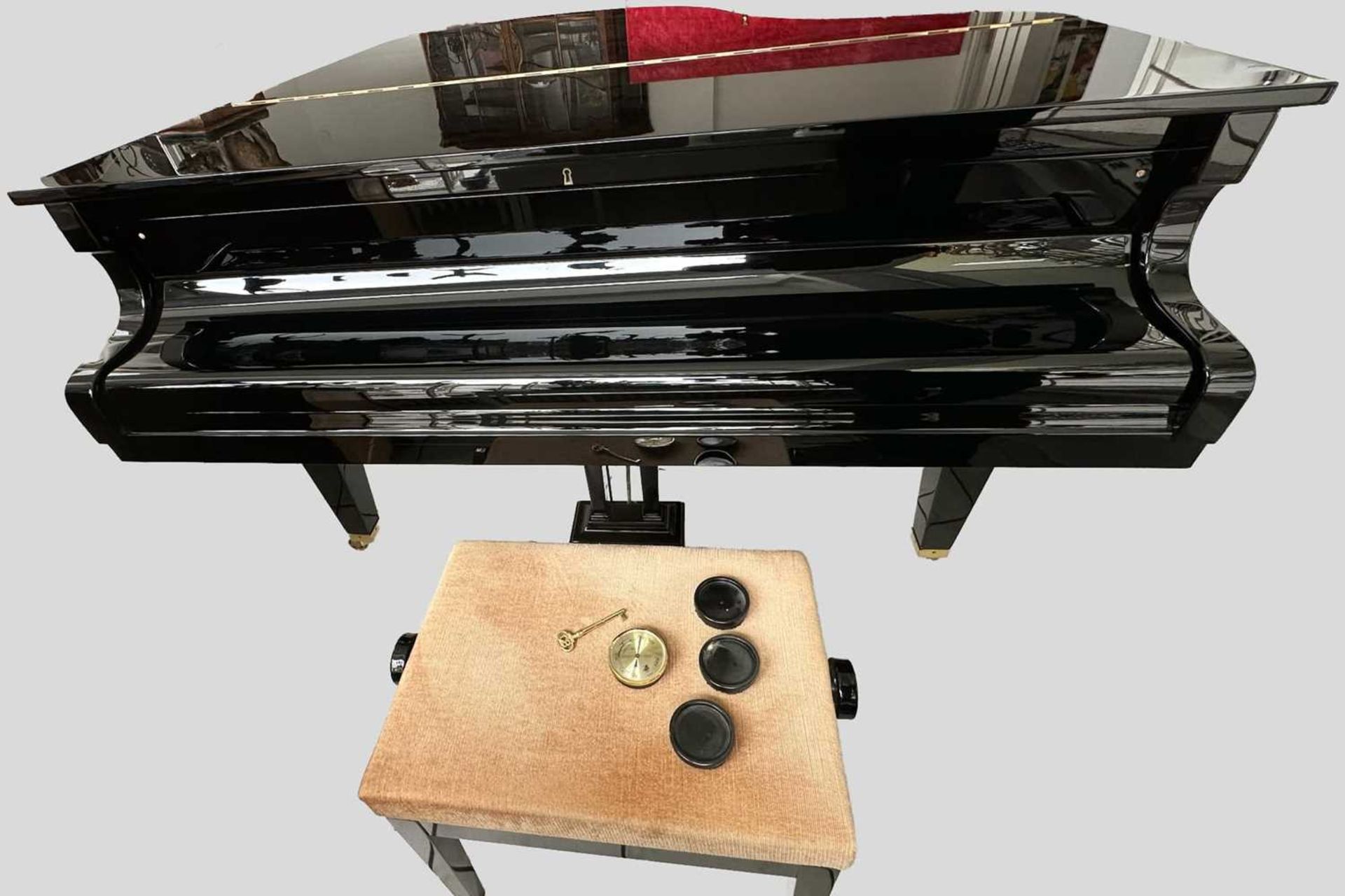 Bechstein Flügel / Stutzflügel L 165 schwarz poliert, Baujahr ca. 1983 mit Rechnung über 35000 DM - Bild 6 aus 11