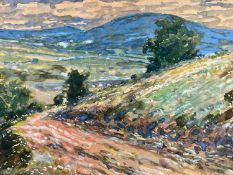 Gild, Ferdinand (1879-1940), Aquarell Weimar, expressive Landschaft, datiert 1932