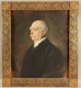 Otto von Bismark Druckgrafik Franz Hanfstaengl nach Franz von Lenbach, Rahmen mit Reichsadler Wappen
