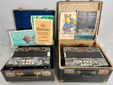 Hohner Club II B Victoria und Hohner Club III - zwei Harmonikas im Koffer mit Noten Akkordeon