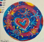 Davies, Tim (geboren 1959), Acryl Gemälde, Entwurf für Ritzenhoff Teller Artistico Glass Bowl