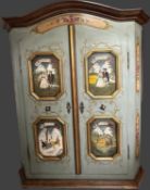 Bauernschrank mit Bemalung vier Jahreszeiten, Bauernmöbel Gröbner, 20. Jahrhundert, ca.198cm hoch