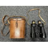 WW2 British Binoculars, Prismatic, 5 x 40 MK.IV RAF 6E/383 Aircraft Spotters Binoculars complete