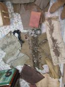 American Indian skins- leather/suede chaps, skirt, tops and trousers, 3 belts and 2 fur stoles