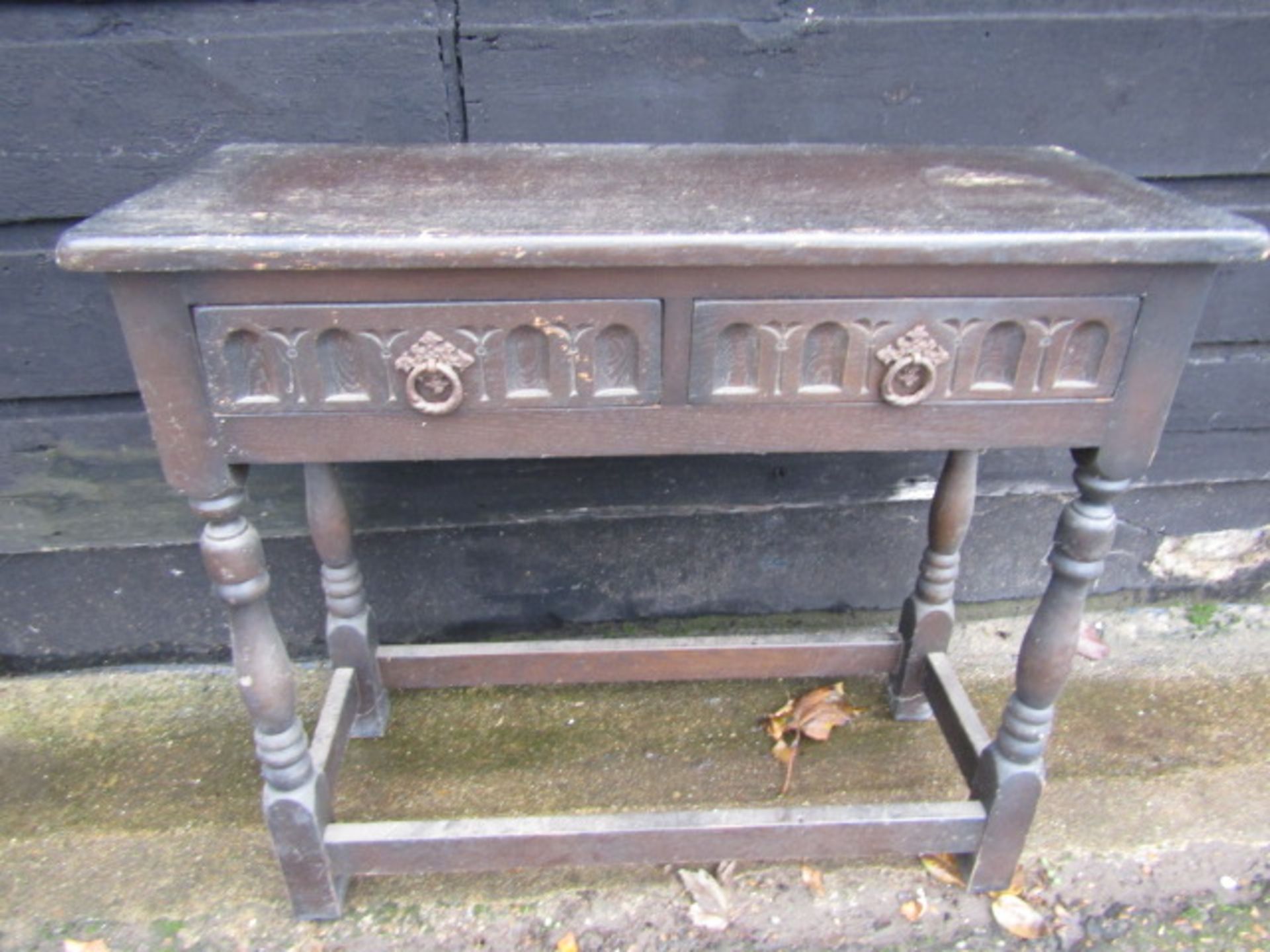 Stanley Wood console table 75x30cm 67cmH