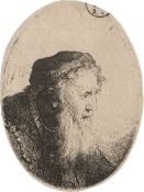 Bol, Ferdinand: Brustbildnis eines bärtigen Greisen, im Oval